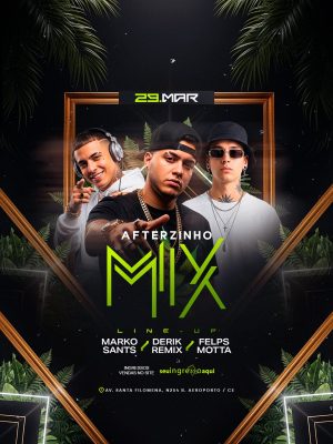 Flyer Próximos Shows Afterzinho Mix PSD Editável