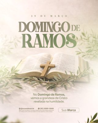 Domingo de Ramos 29 de Março Humildade de Cristo PSD Editável