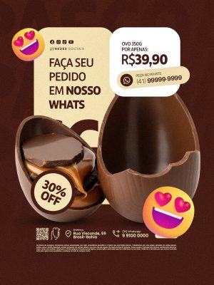 Ovo de Páscoa Faça Seu Pedido Em Nosso Whats PSD Editável