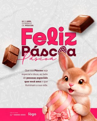 Páscoa Feliz  PSD Editável