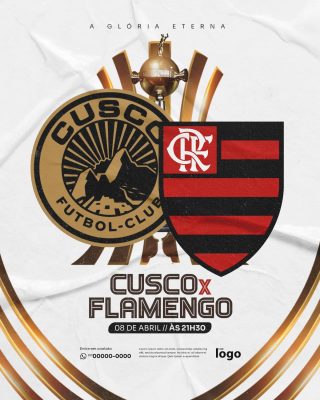 Flamengo x Cusco  Libertadores PSD Editável