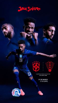 Futebol Brasil x Croácia Copa do Mundo 2026 PSD Editável