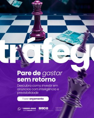 Tráfego Pago Inteligência e Previsibilidade Financeira PSD Editável