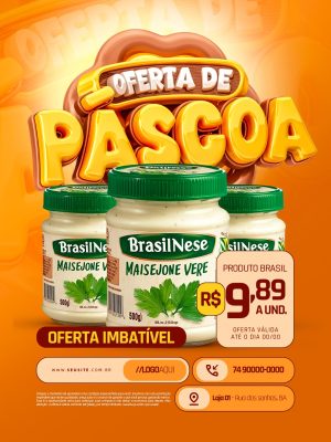 Oferta de Páscoa Imbatível Supermercado  PSD Editável