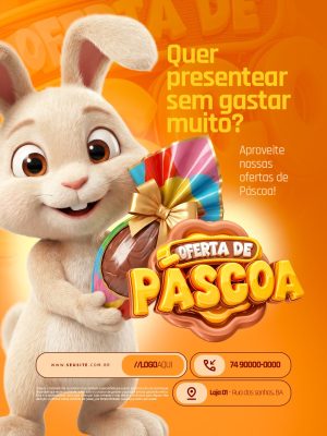 Oferta de Páscoa Quer Presentear Sem Gastar PSD Editável
