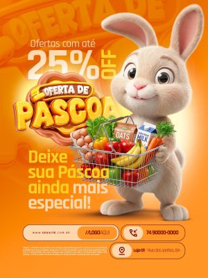 Oferta de Páscoa Deixe Sua Páscoa Ainda Mais Especial PSD Editável