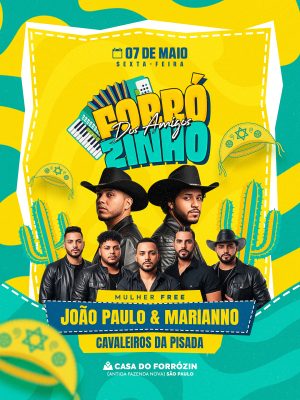 Flyer Forrózinho dos Amigos Social Media Feed PSD Editável