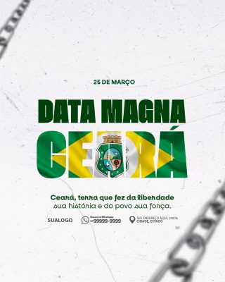 Ceará Data Magna Celebração da Liberdade PSD Editável