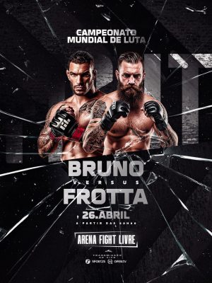 Campeonato Mundial de Luta Bruno Versus Frotta Arena Fight  PSD Editável