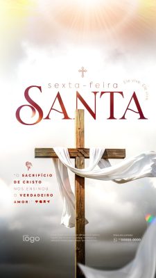 Story Sexta-feira Santa O Sacrifício o Verdadeiro Amor Post PSD Editável