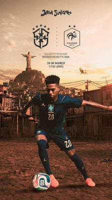 Futebol Brasil x França Copa do Mundo 2026 PSD Editável