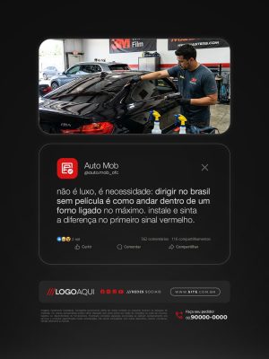 Insufilm Automotivo Películas Não é Luxo é Necessidade PSD Editável
