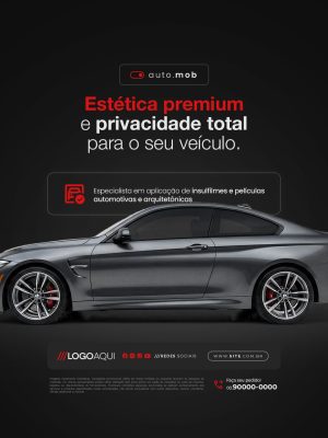 Insufilm Automotivo Películas Estética Premium e Privacidade Total PSD Editável