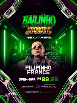 Flyer Próximos Shows Bailinho Automotivo PSD Editável