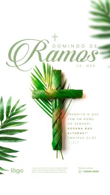 Story Domingo de Ramos Bendito o que Vem em Nome do Senhor PSD Editável