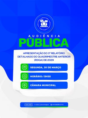 Audiência Pública Convite PSD Editável