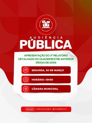 Audiência Pública Relatório Detalhado Template Evento PSD Editável