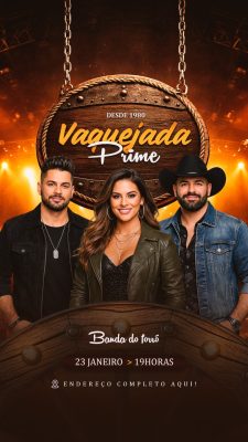 Vaquejada Prime Desde 1980 Banda do Forró 23 Janeiro PSD Editável