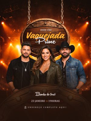 Vaquejada Prime Desde 1980 Banda do Forró 23 Janeiro 19 Horas PSD Editável