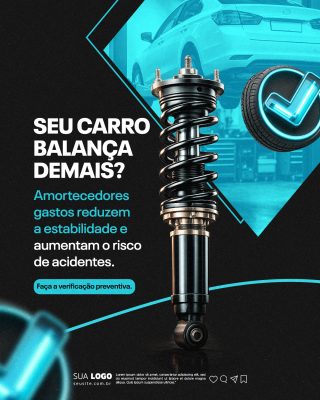 Manutenção Automotiva Seu Carro Balança Demais PSD Editável