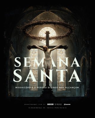 Semana Santa Misericórdia e Perdão Divinos nos Alcançam PSD Editável