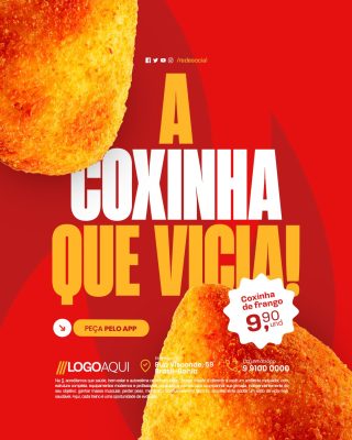 Salgateria A Coxinha Que Você Vicia PSD Editável