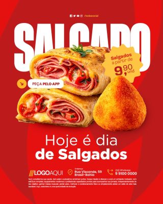Salgateria Hoje é Dia de Salgado PSD Editável