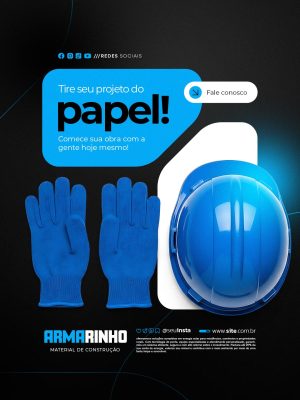 Loja de Materiais de Construção Tire Seu Projeto do Papel PSD Editável