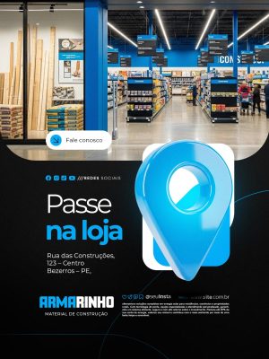 Loja de Materiais de Construção Passe Na Loja PSD Editável