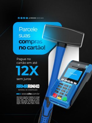 Loja de Materiais de Construção Parcele Suas Compras No Cartão PSD Editável