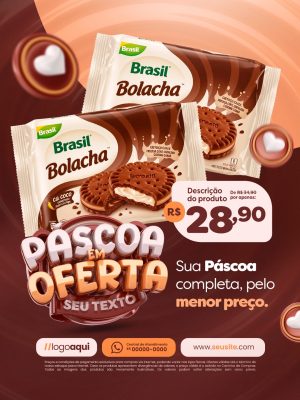Páscoa Em Ofertas Sua Páscoa Completa Pelo Menor Preço PSD Editável