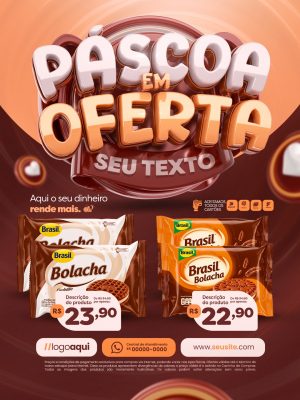 Páscoa Em Ofertas Aqui o Seu Dinheiro Rende Mais PSD Editável