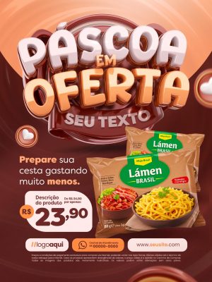 Páscoa Em Ofertas Prepare Sua Cesta Gastando Muito Menos PSD Editável