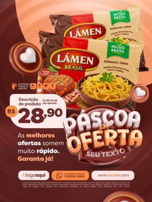 Páscoa Em Ofertas As Melhores Ofertas Somem Muito Rápido Garanta Já PSD Editável