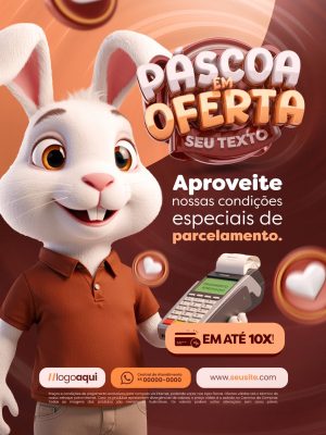 Páscoa Em Ofertas Aproveite Nossas Condições PSD Editável