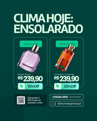 Perfumaria Perfumes Clima de Hoje Ensolarado PSD Editável