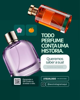 Perfumaria Todo Perfume Conta Uma História Instagram PSD Editável