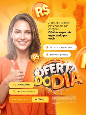 Oferta do Dia a Chance Perfeita Para Economizar Chegou PSD Editável