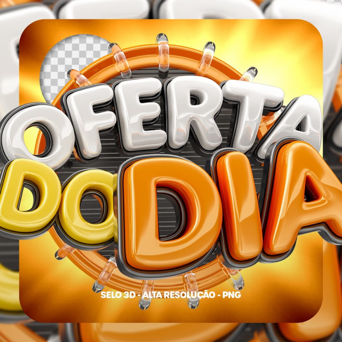 Oferta do Dia Selo 3D PSD 