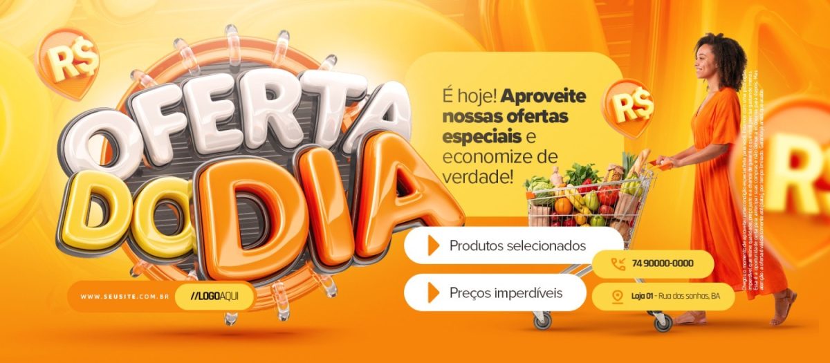 Oferta do Dia Aproveite Nossas Ofertas Especiais Banner PSD Editável