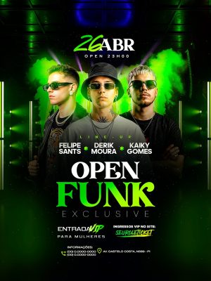 Flyer Próximos Shows Festa Open Funk Exclusive  PSD Editável