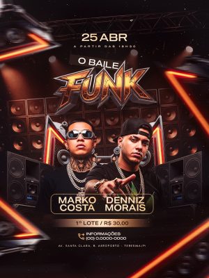 Flyer Próximos Shows Baile Funk PSD Editável