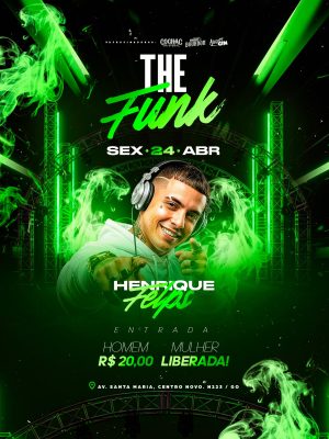 Flyer Próximos Shows Festa The Funk Henrique Felps PSD Editável