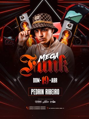 Flyer Próximos Shows Festa Mega Funk PSD Editável
