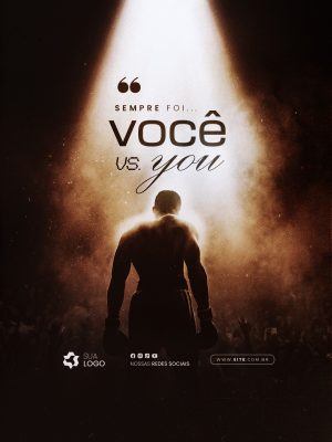 Frase Motivacional Sempre Foi Você PSD Editável