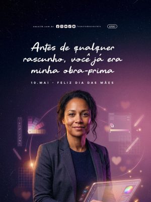 Dia das Mães 10 de Maio Antes de Qualquer Rascunho PSD Editável