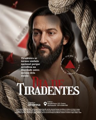 Tiradentes 21 de Abril Homenagem Nacional Data Cívica PSD Editável