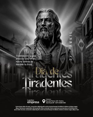 Tiradentes Dia 21 de Abril História de Liberdade Template PSD Editável