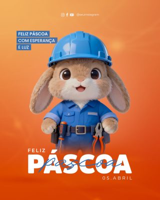 Páscoa Feliz Páscoa Com Esperançae Luz 05 Abril PSD Editável