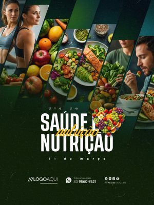 Dia da Saúde e Nutrição 31 de Março PSD Editável
